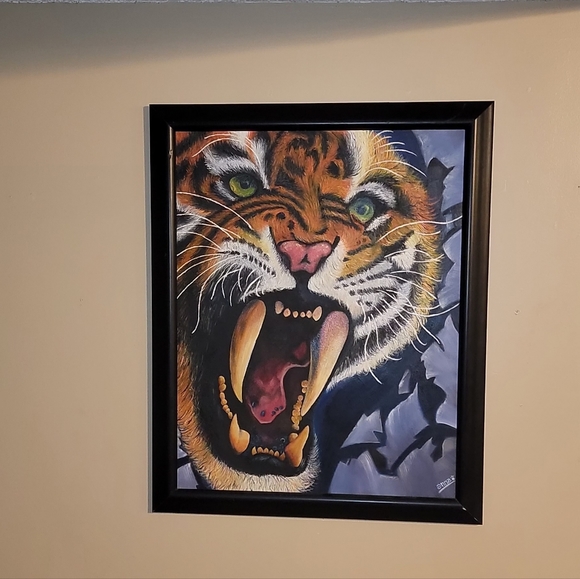 BEAUTIFUL VINTAGE OIL ON CANVAS PAINTING SIGNED BY ANNA 25X31 " FRAMED - Picture 12 of 12